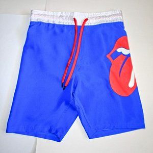 Rolling Stones Blue Swim Shorts